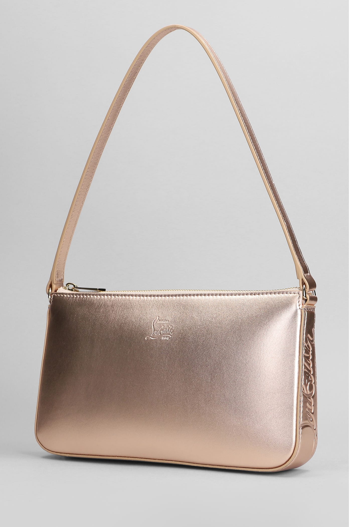 Shop Christian Louboutin Loubila Shoulder Bag In Rose-pink Leather