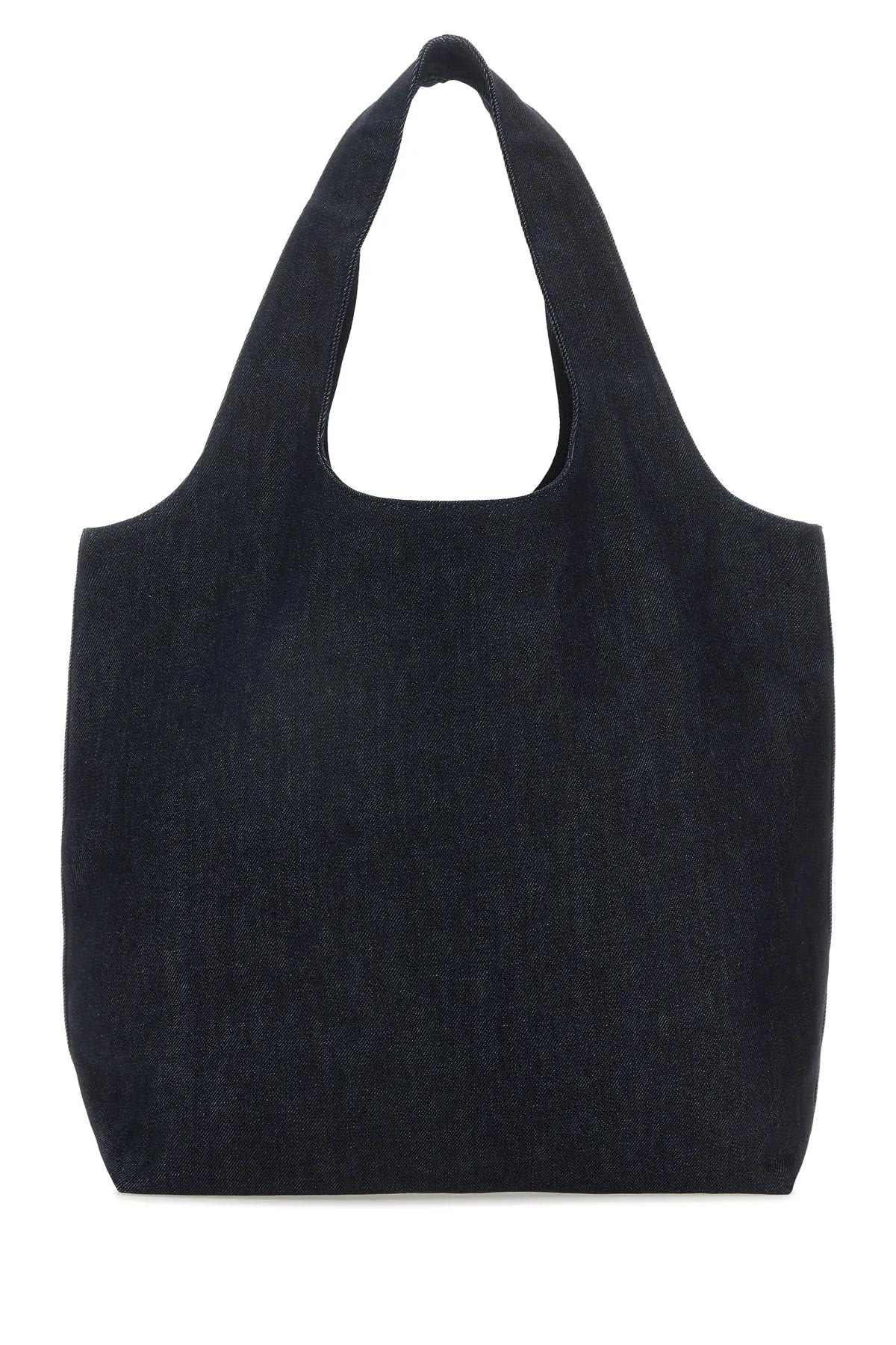 Shop Apc Denim Ninon Shopping Bag In Blu