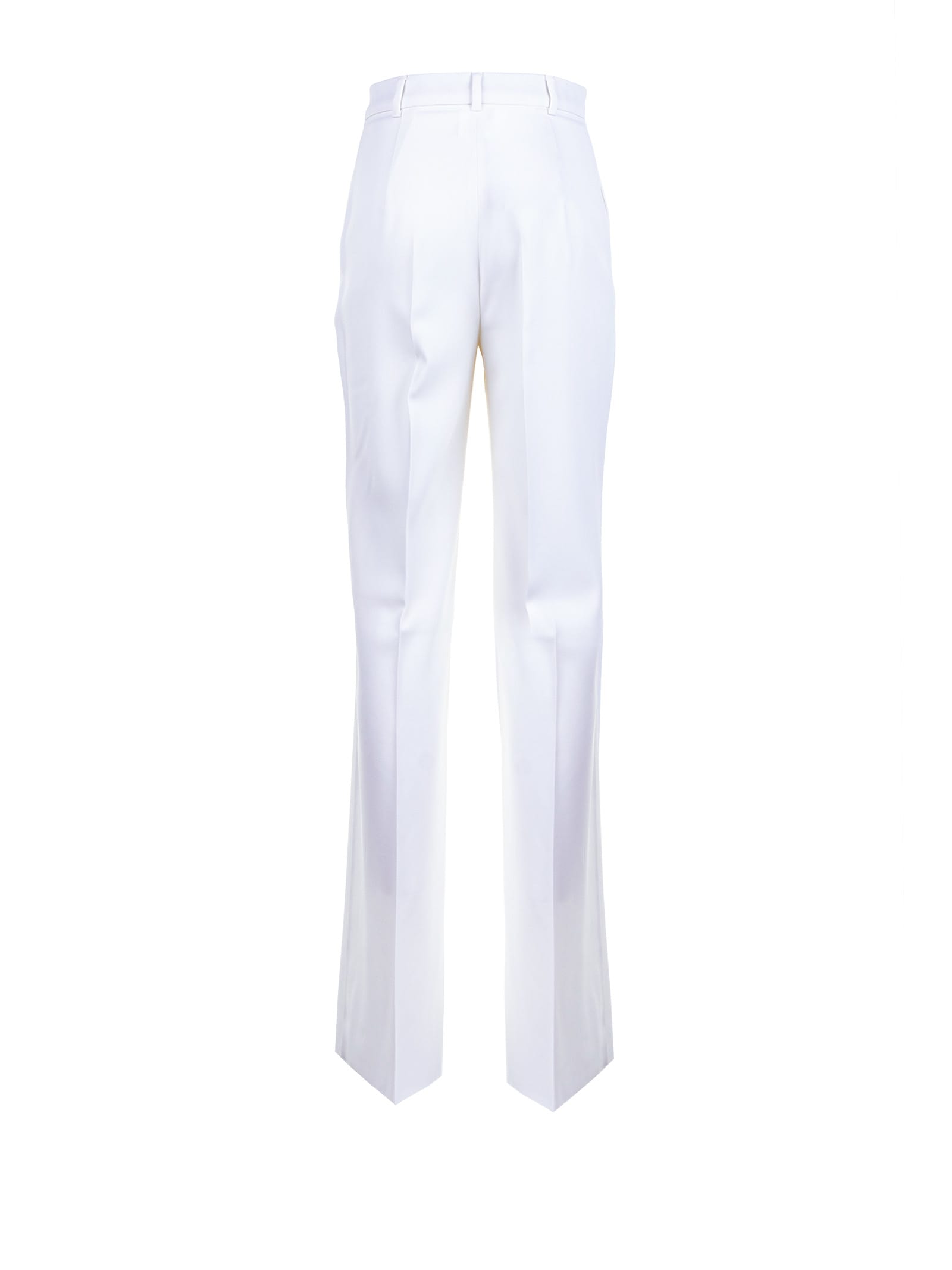 MAX MARA STRAIGHT TROUSERS IN WOOL SATIN