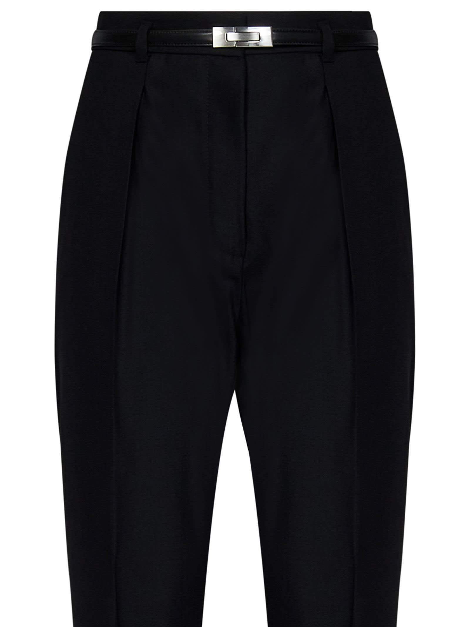 Shop Max Mara Briose Trousers In Black