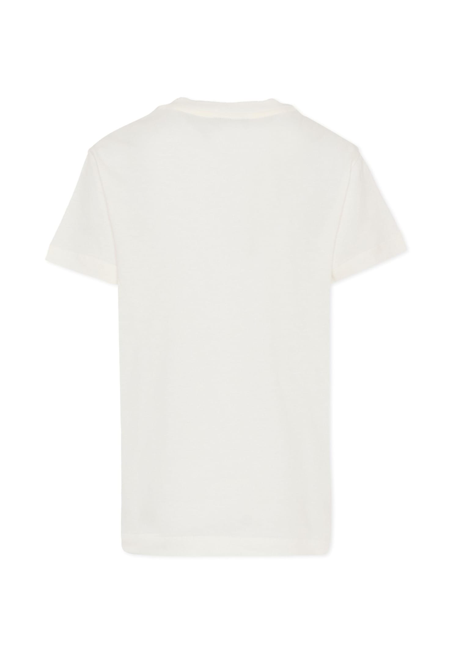 Fendi White T-shirt For Kids With Logo In White