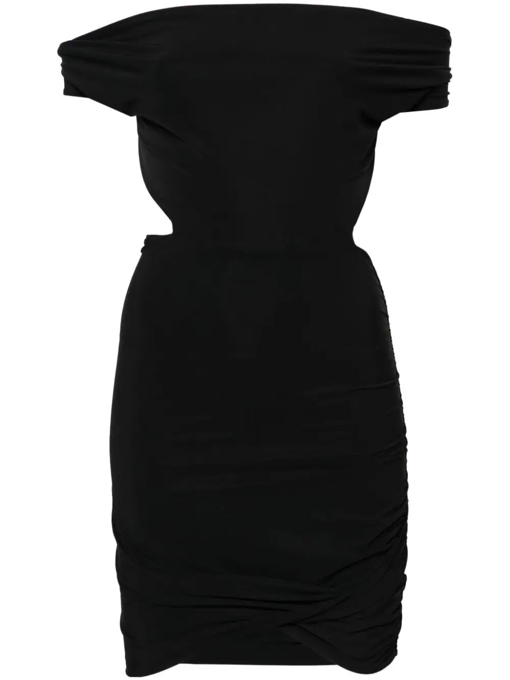 Shop Amazuìn Ester Mini Dress In Deep Black