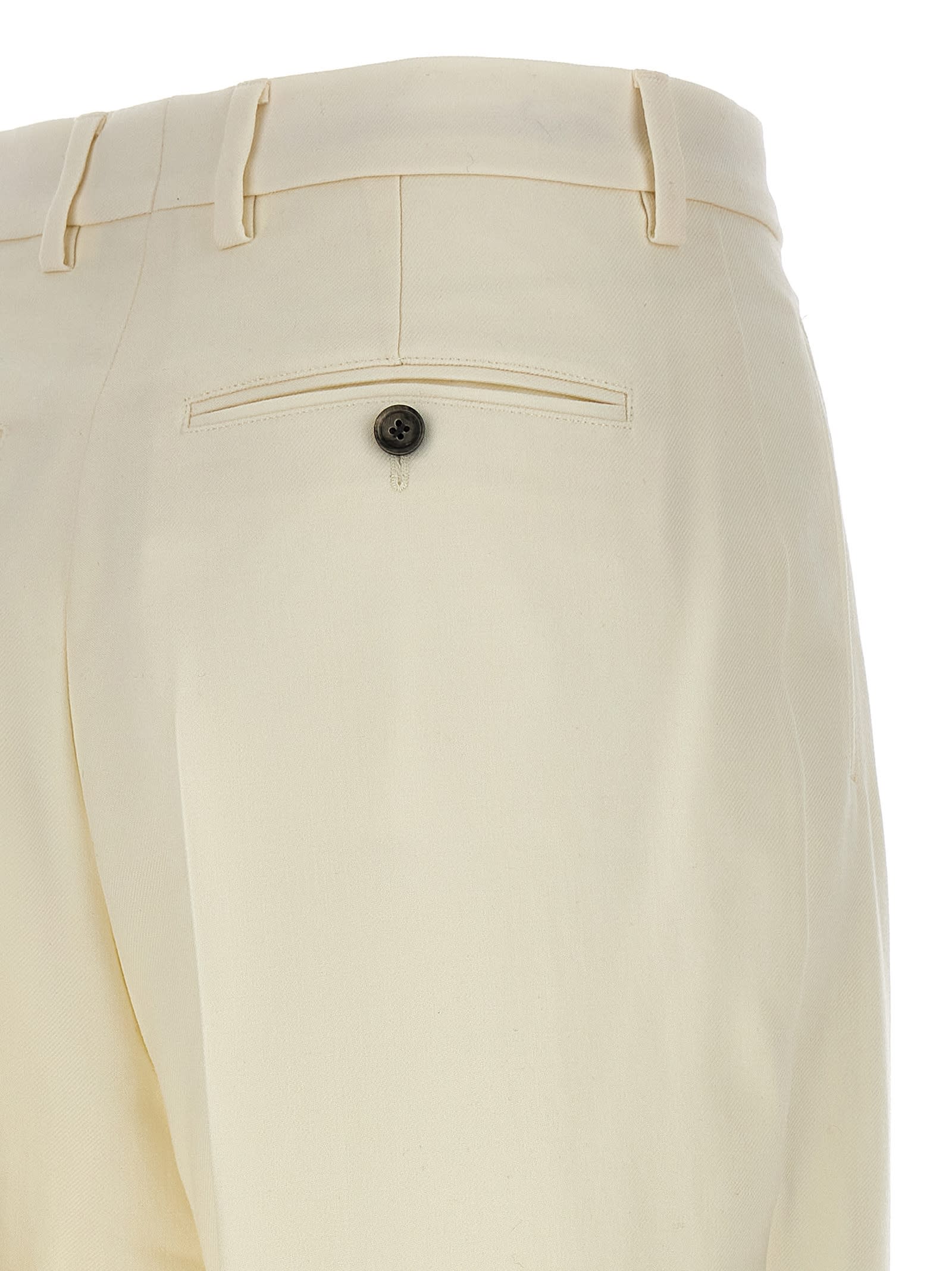 Shop Ami Alexandre Mattiussi Trousers Pences In White