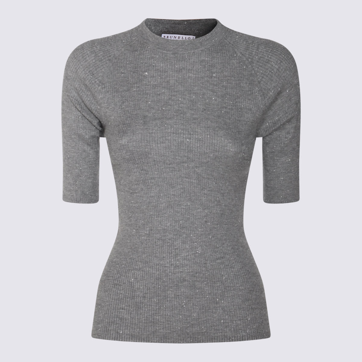 Brunello Cucinelli Grey Wool Knitwear In Grey