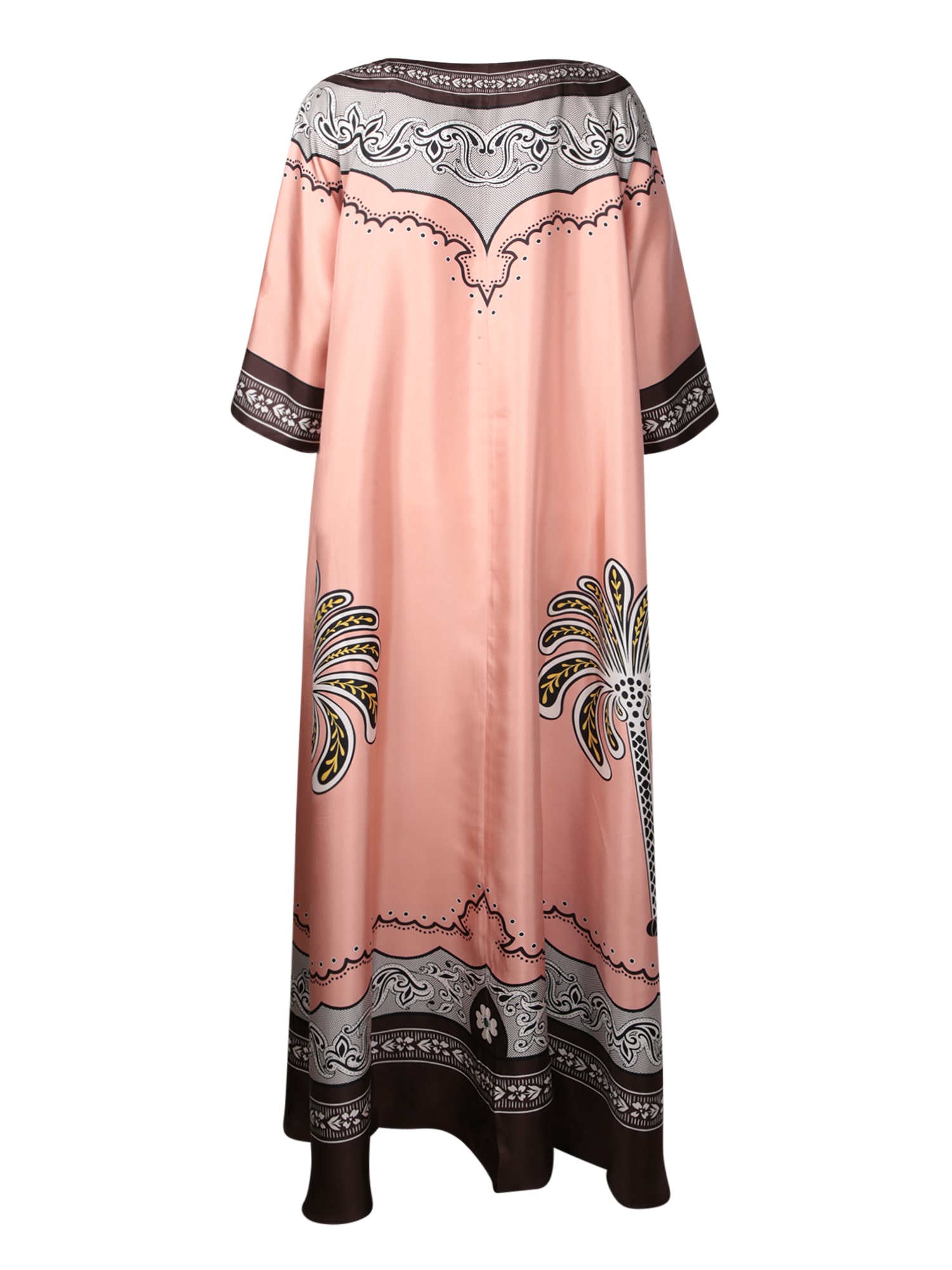 Shop La Doublej Muumuu Caftan Dress In Pink Multicolor