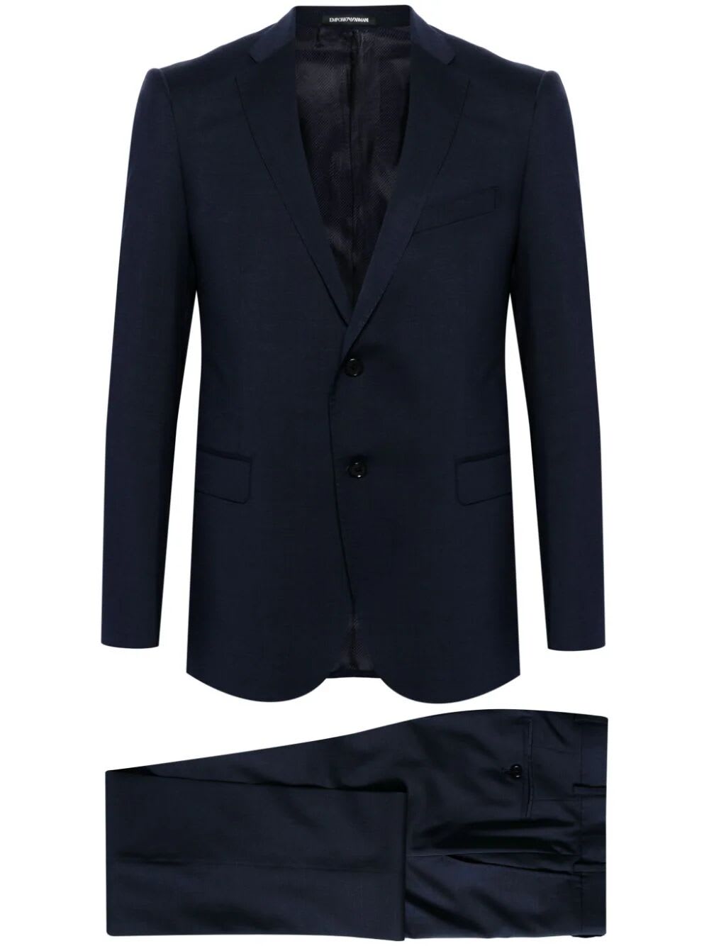 Shop Emporio Armani Suit In Avio