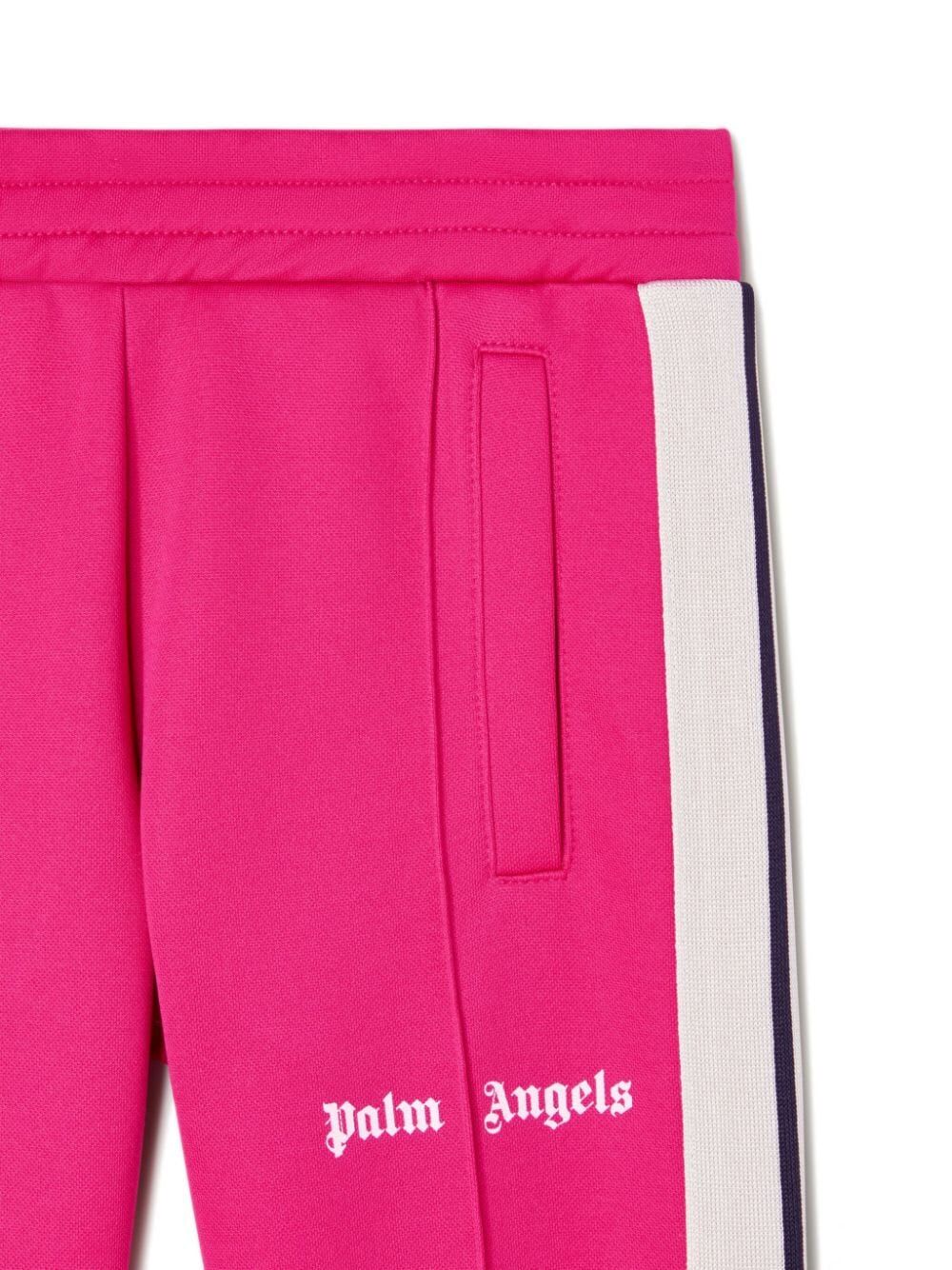 Shop Palm Angels Pa Track Flare Pant In Fuchsia Off