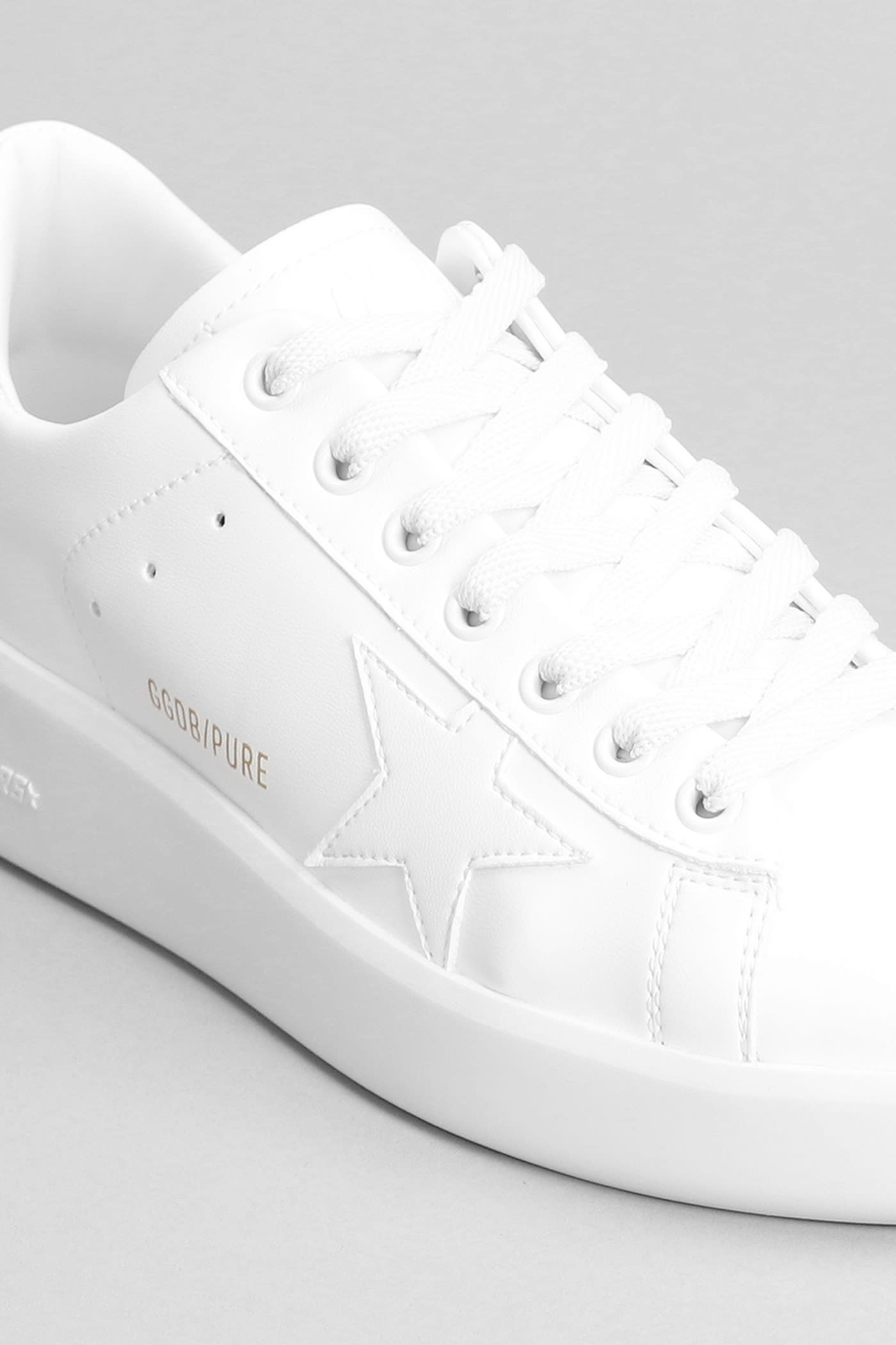 Shop Golden Goose Pure Star Sneakers In White Leather