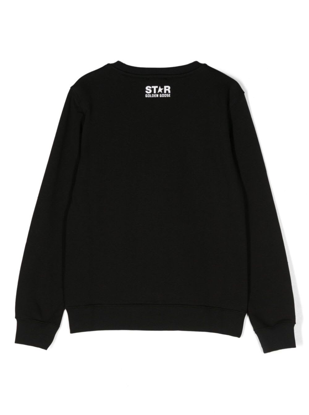 Shop Golden Goose Star Boys Crewneck Regular Sweatshirt / Big Star Printed Include Cod Gyp In Black