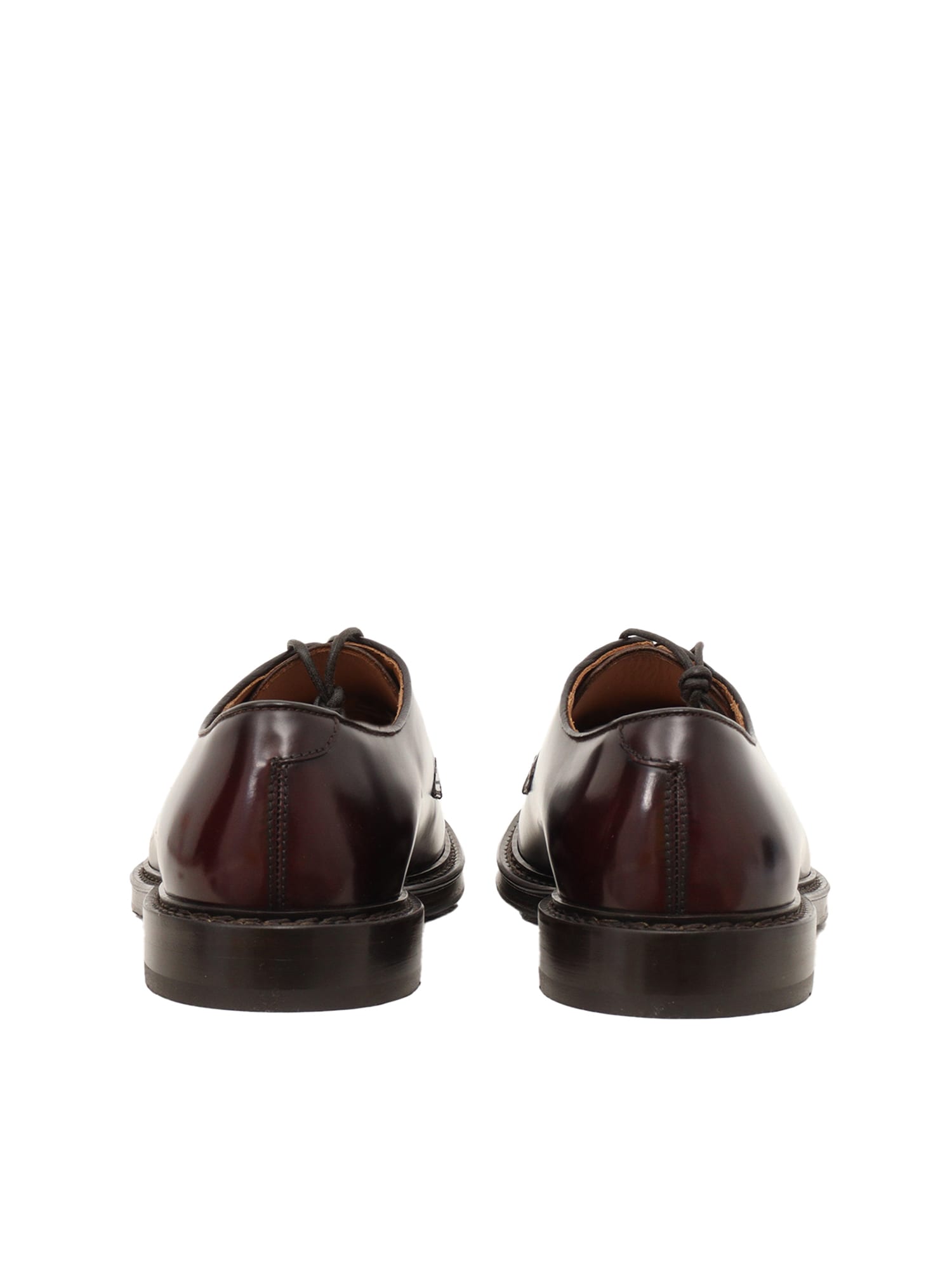 Shop Doucal's Derby (cu) Horse Burgundy+brown Sole In Red