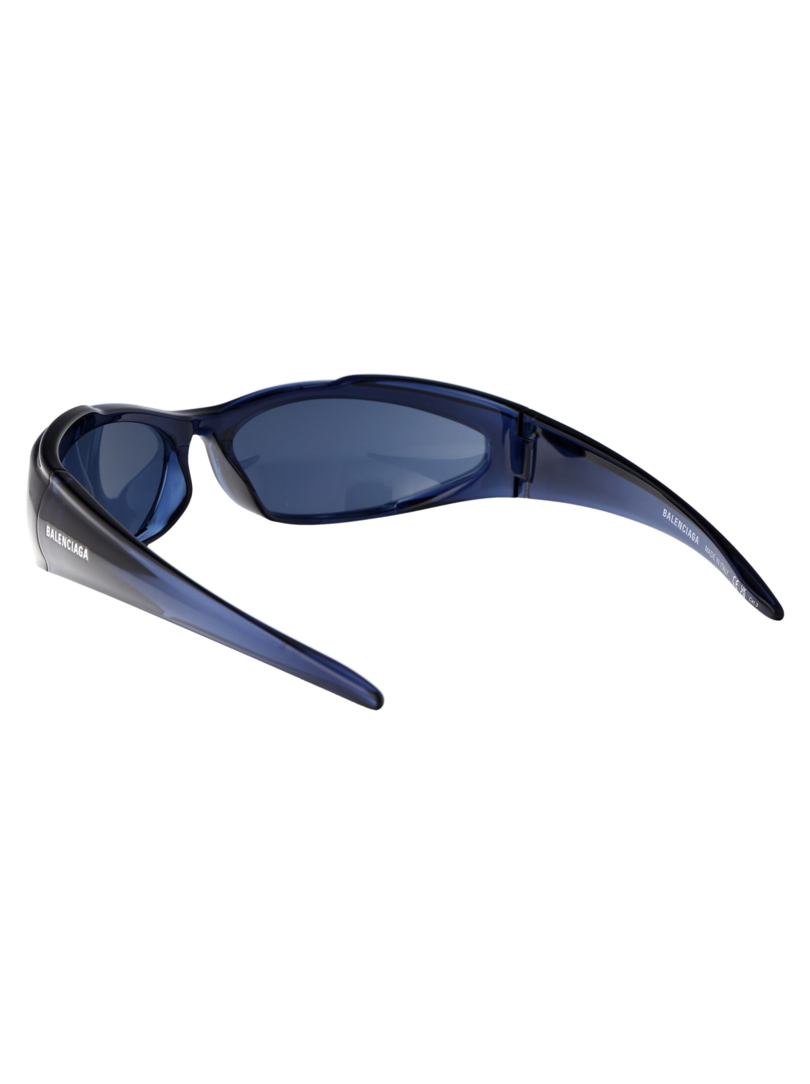 Shop Balenciaga Bb0253s Sunglasses In 003 Blue Blue Blue