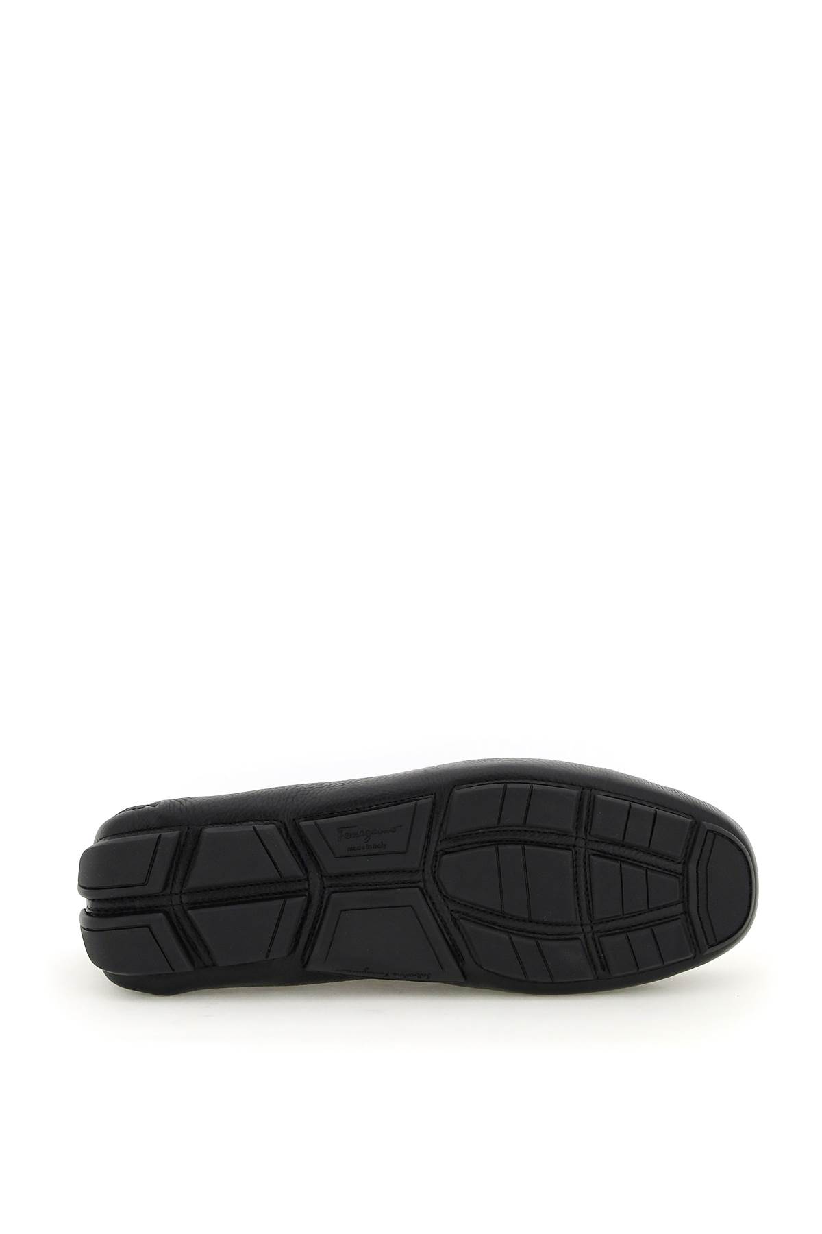 Shop Ferragamo Parigi Leather Mocassins In Black