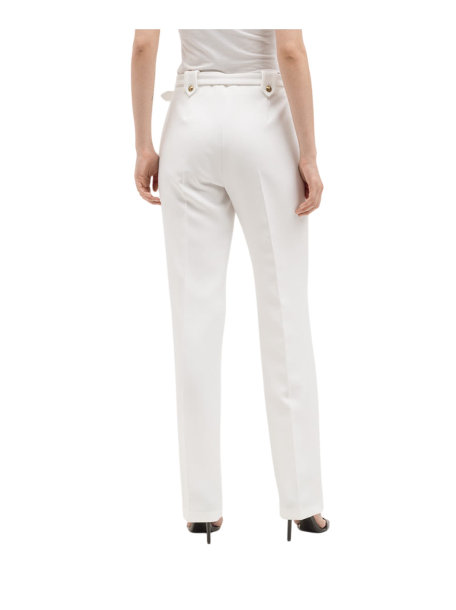Shop Versace Jeans Couture Trousers In White