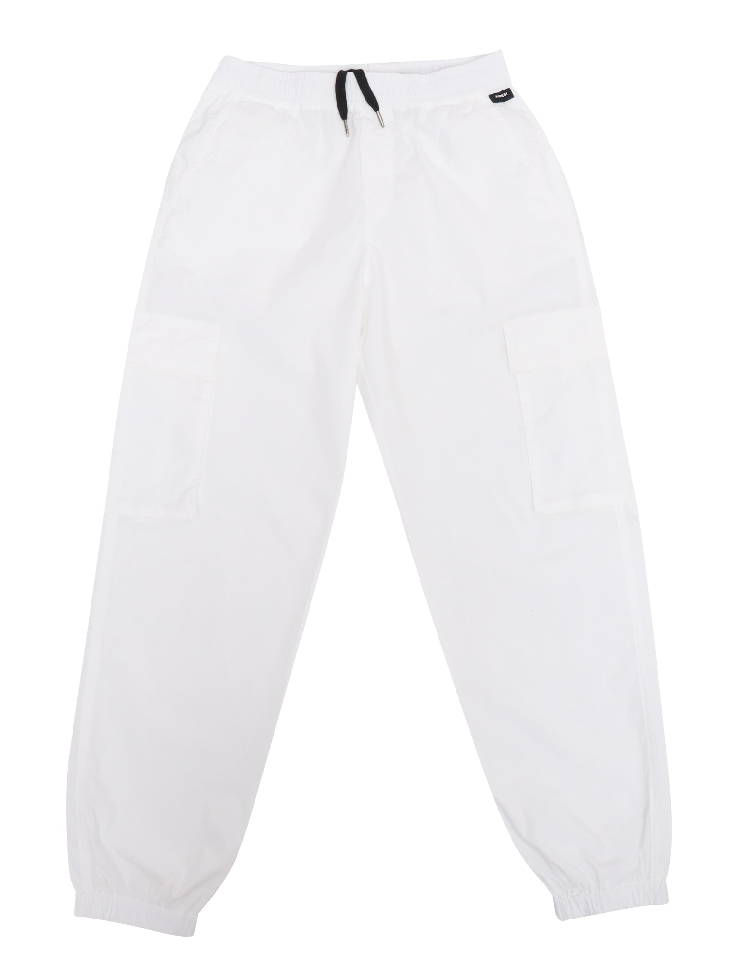 Shop Aspesi Cargo Trousers In White