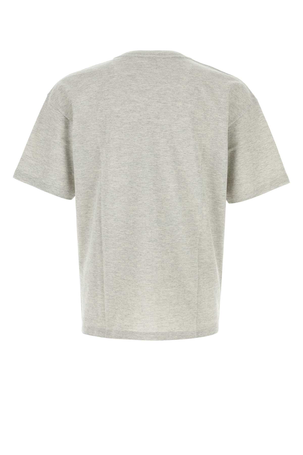 Saint Laurent Grey Piquet T-shirt In Multi