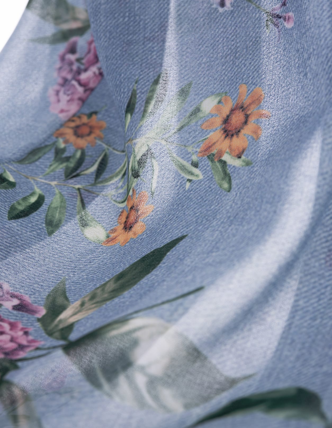 Shop Ermanno Scervino Floral Print Shirt Dress In Blue