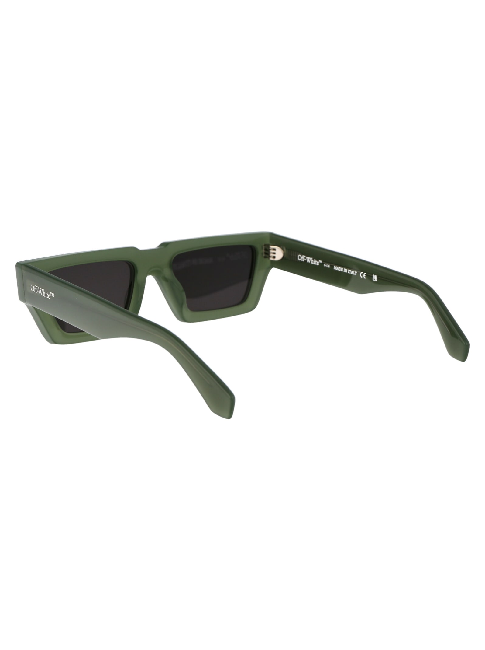 Shop Off-white Manchester Sunglasses In 5707 Sage Green