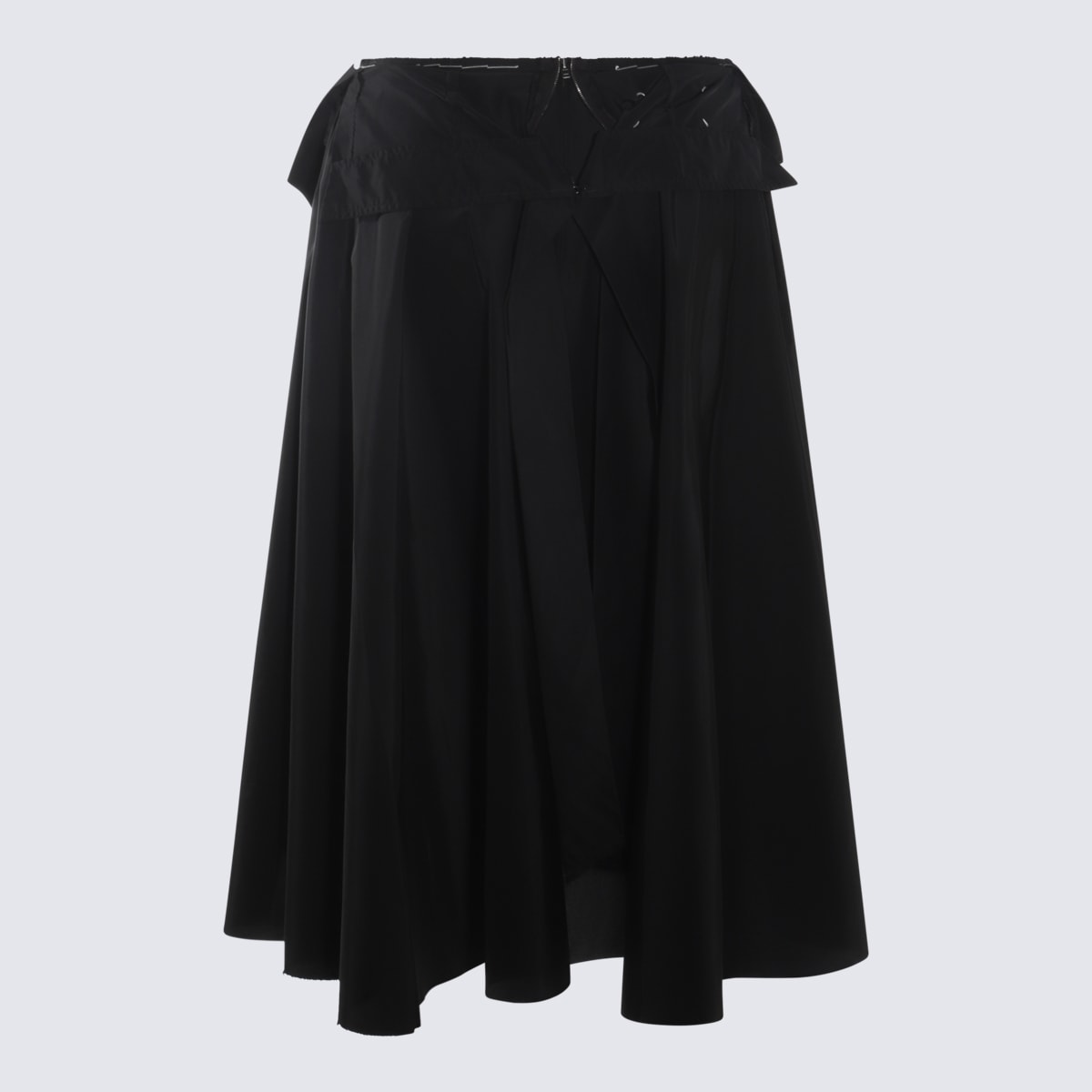 Shop Maison Margiela Black Midi Skirt