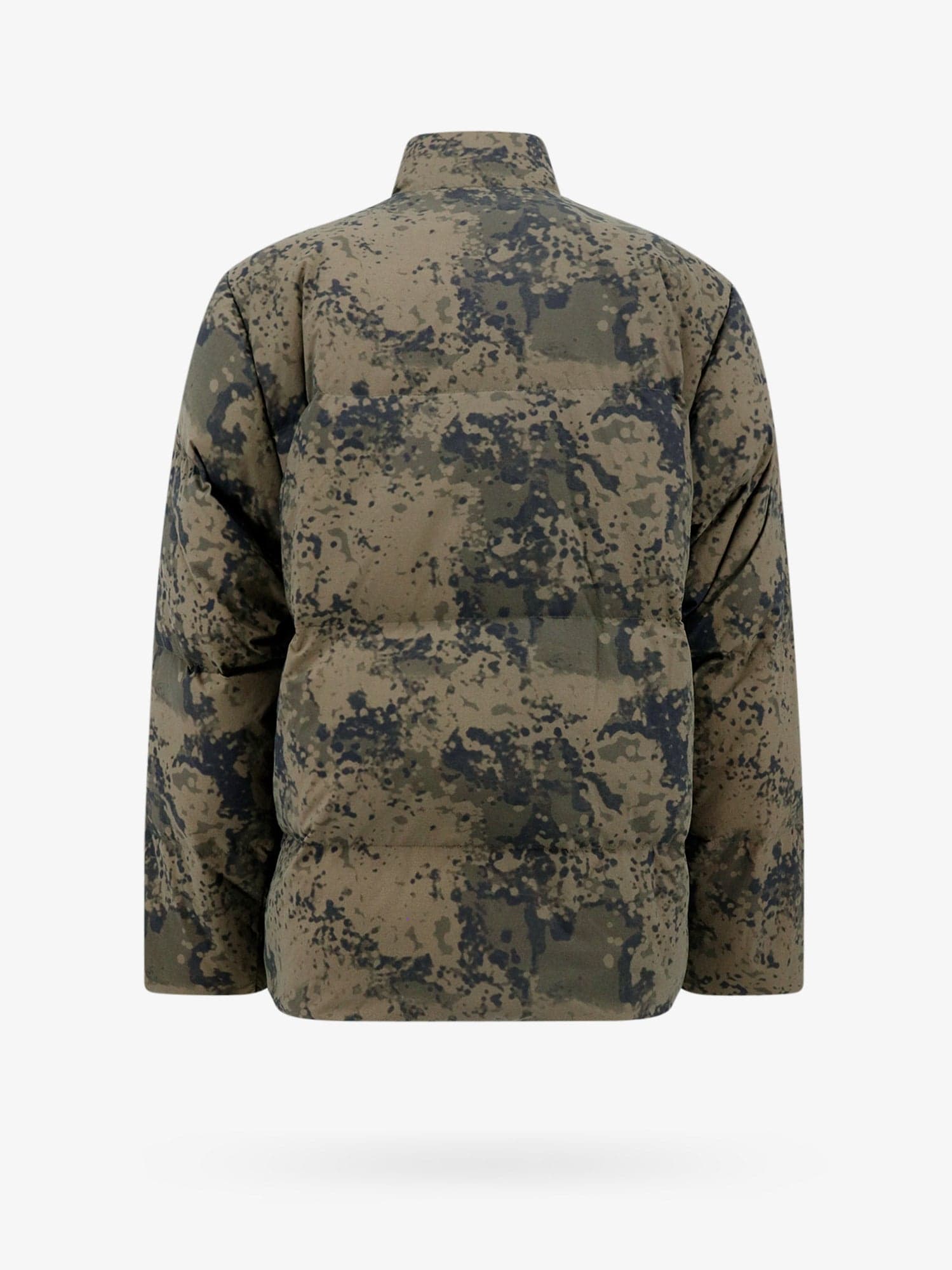 Shop Represent Padded And Quilted Nylon Jacket In Green