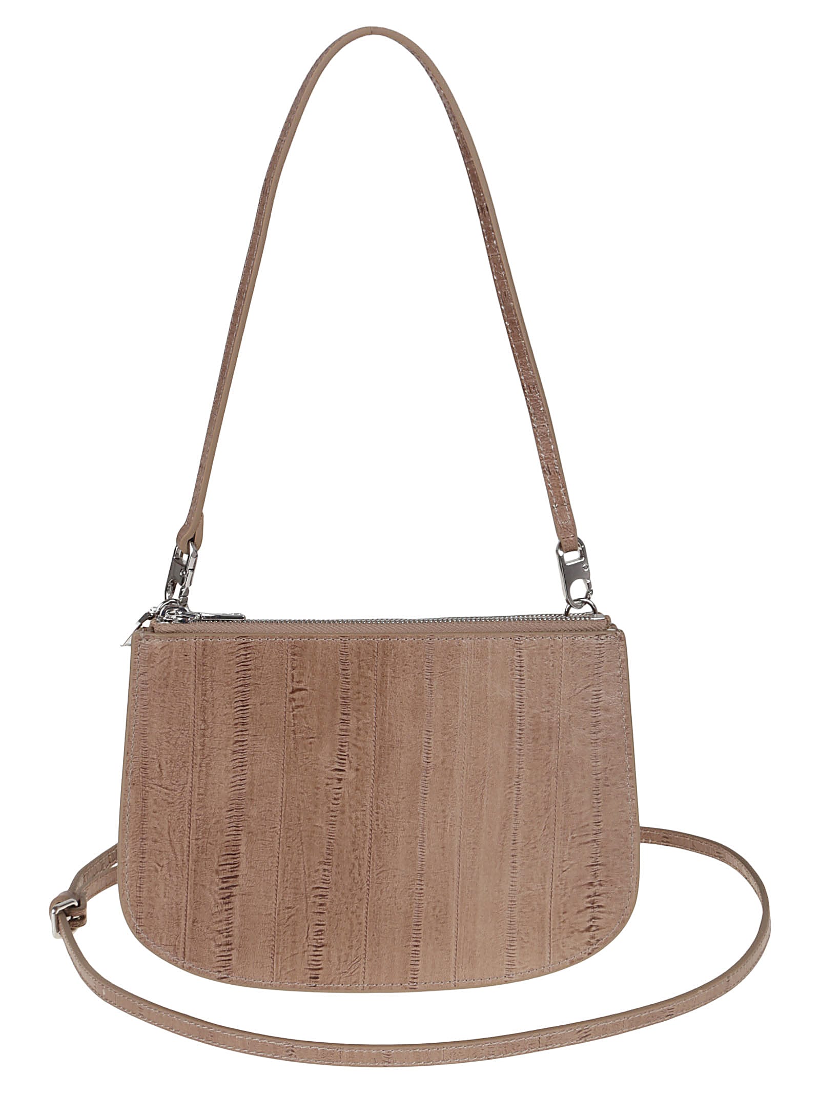 Diesel Italian Leather Cross-body Bag With Eel Skin Effect