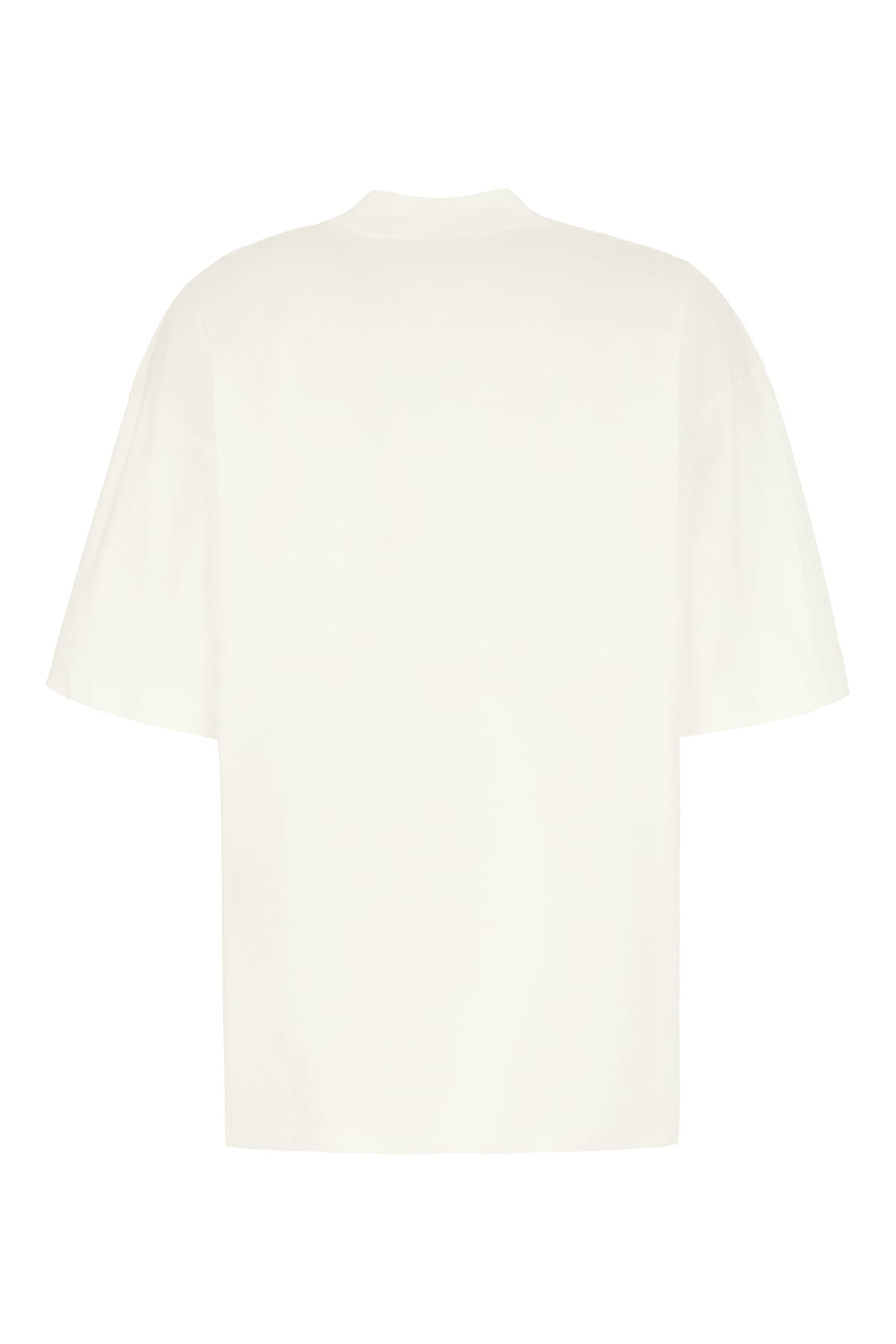 Palm Angels Ivory Cotton T-shirt In White