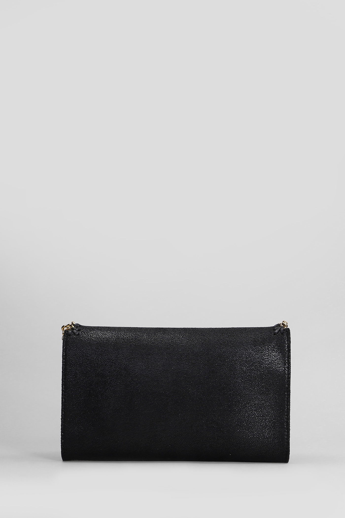 Stella Mccartney Falabella Mini Shoulder Bag In Black Polyester In Black