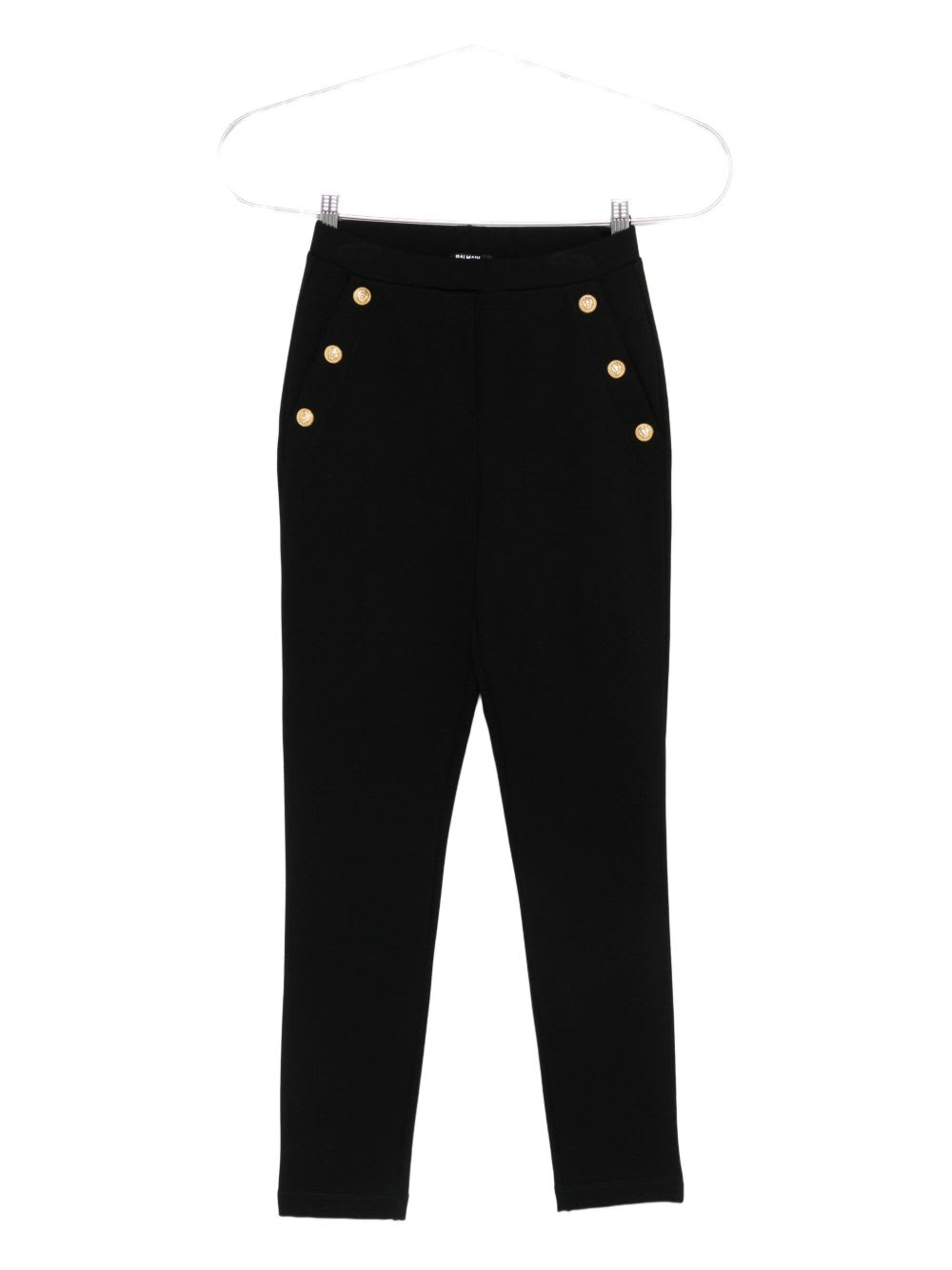 Balmain Button-detail Trousers In Black