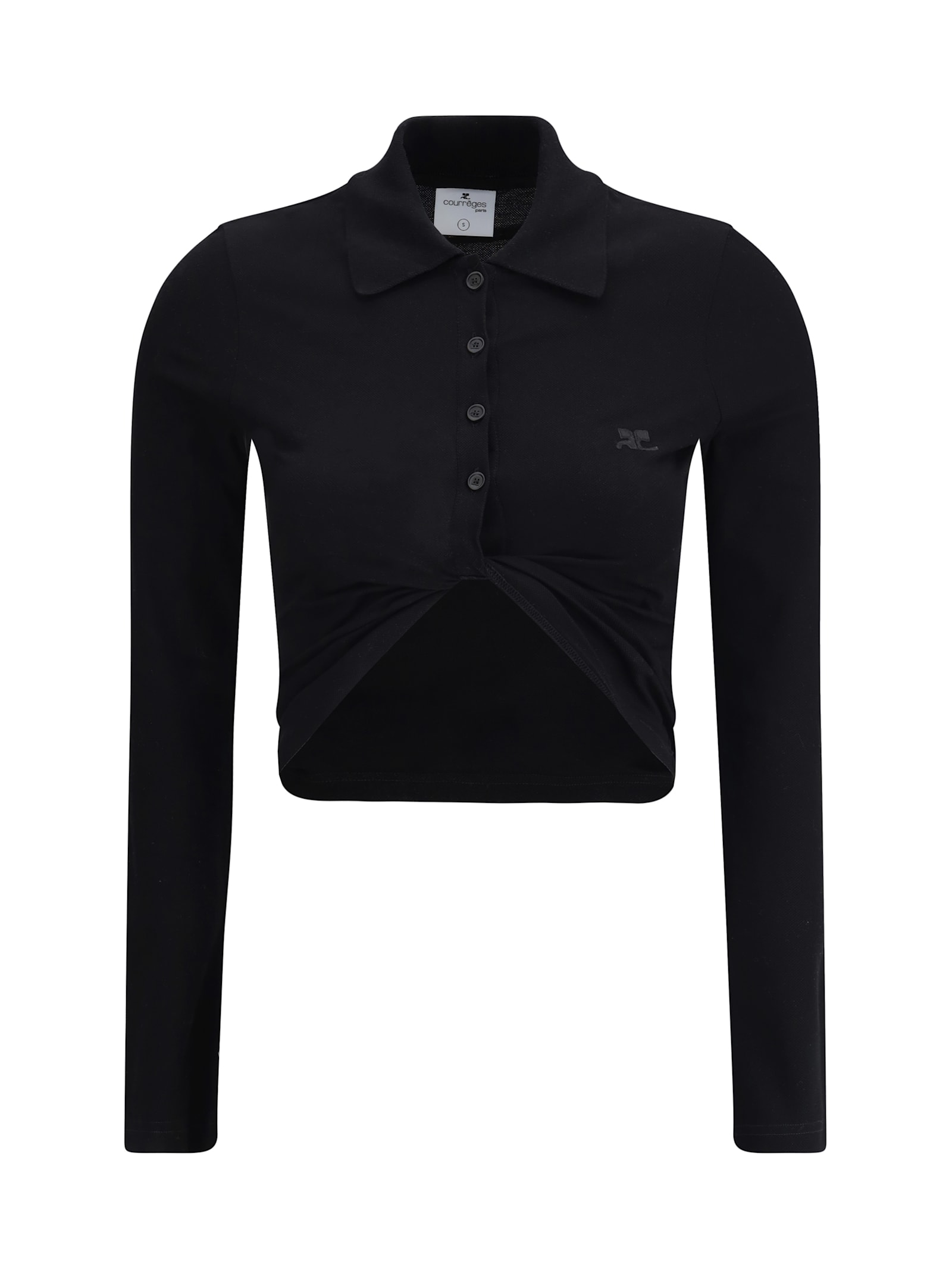 Shop Courrèges Polo With Twisted Detail