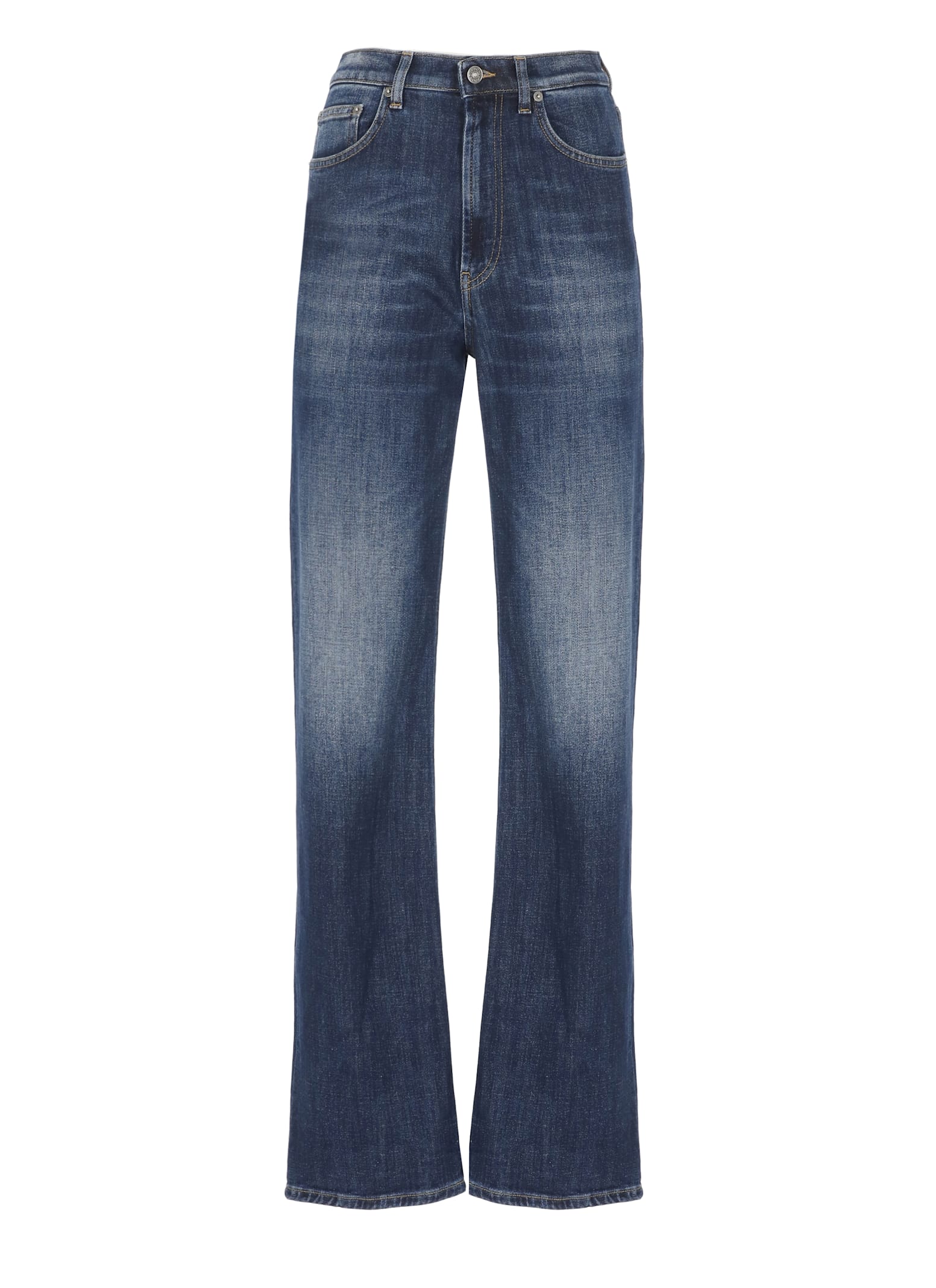 Dondup Logo-patch Jeans In Blue