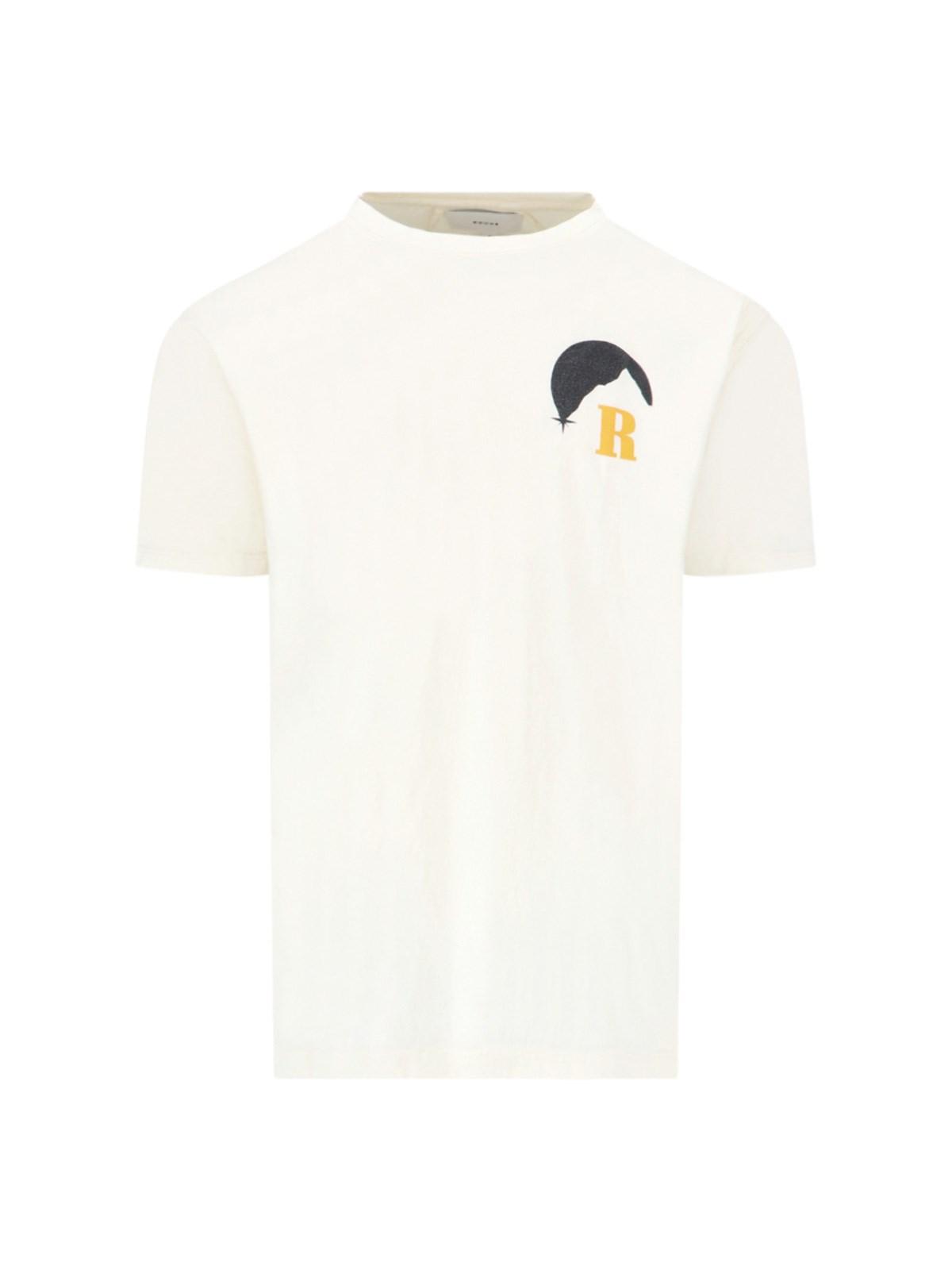 Shop Rhude Moonlight T-shirt In Bianco Sporco