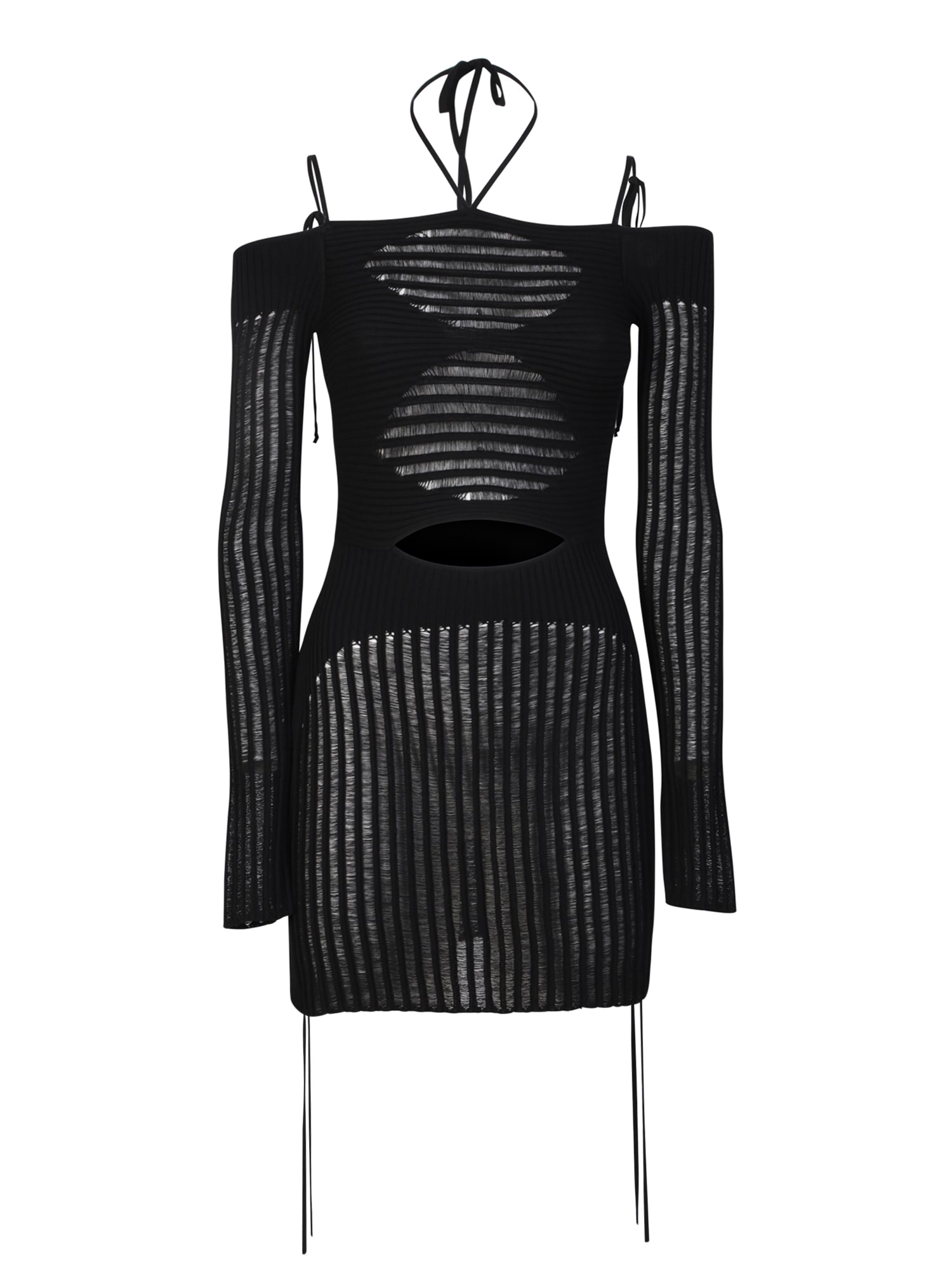 Shop Andreädamo Mini Dress In Black