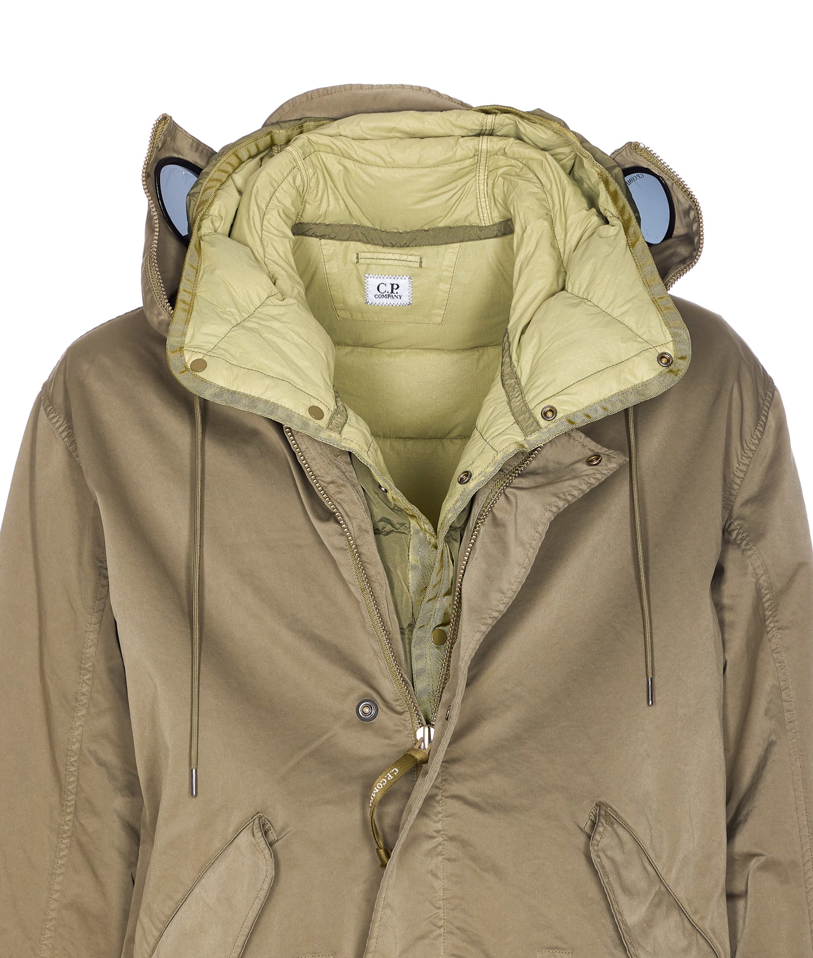 C.p. Company Medium Goggle Parka In Green