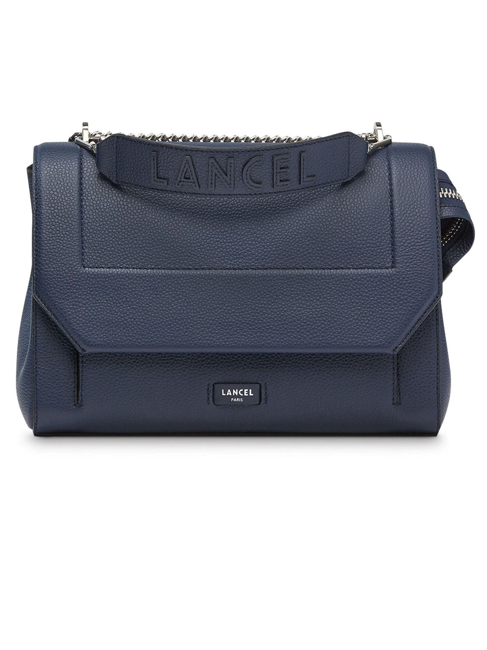 Lancel Blue Leather Shoulder Bag