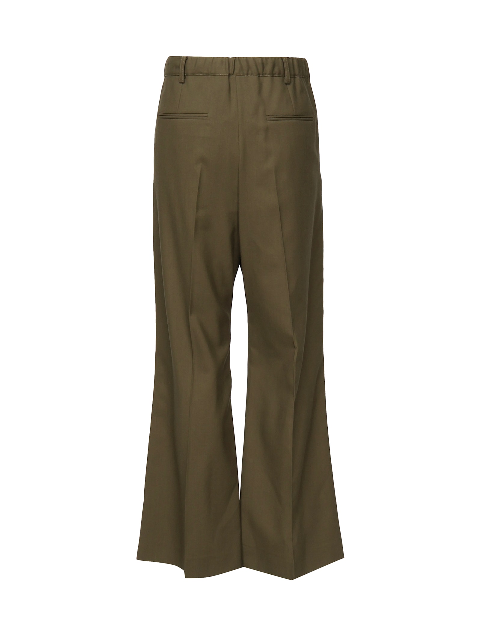 Marni Wool Trousers With Pleats In Green