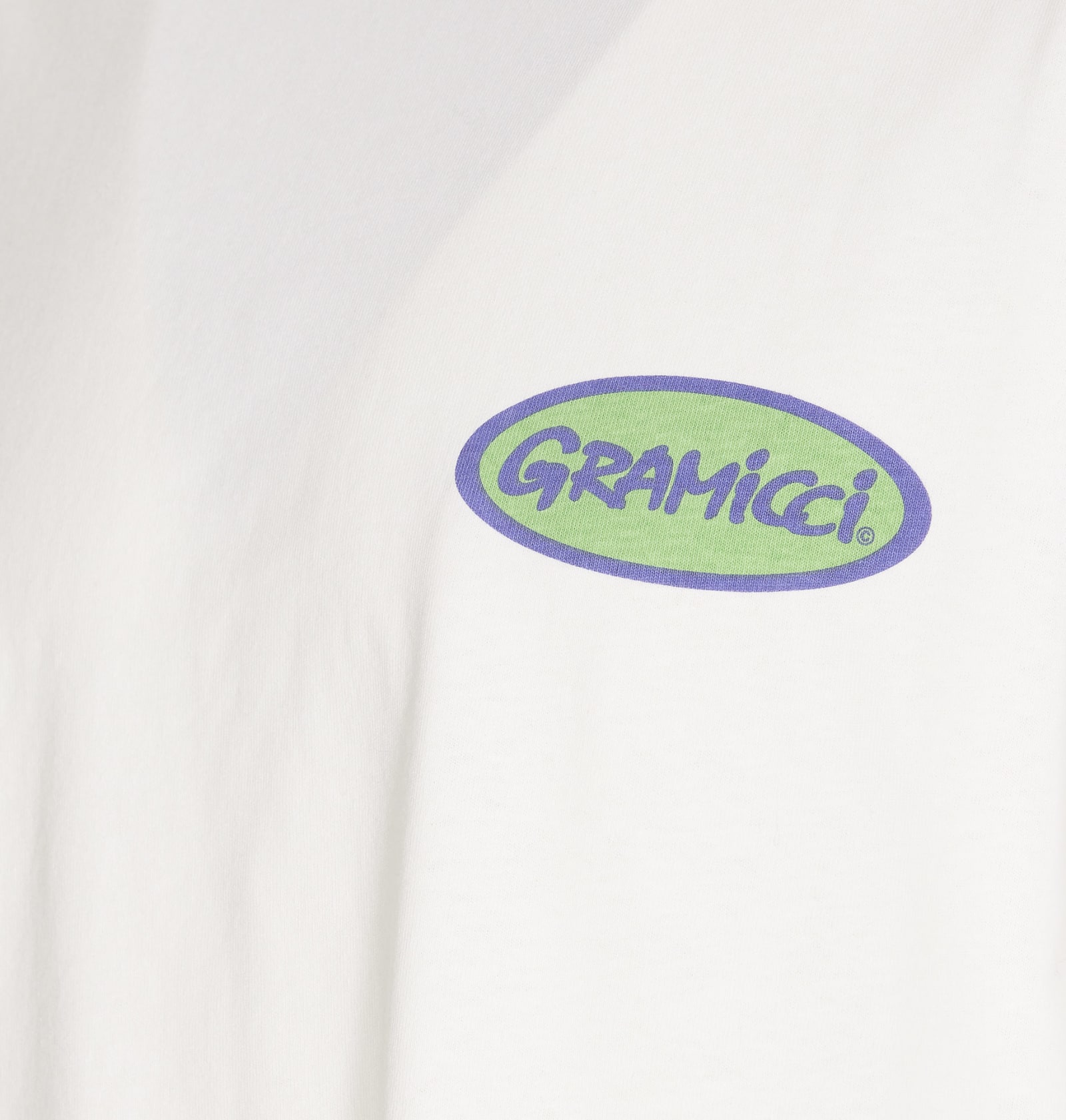Shop Gramicci Oval Logo T-shirt In White