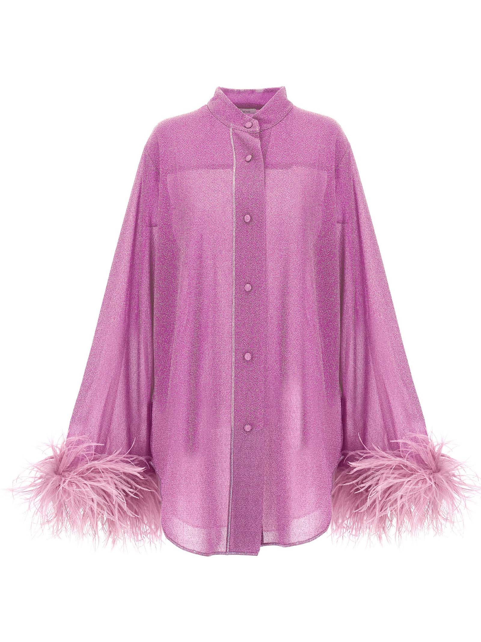 Shop Oseree Lumiere Plumage Shirt In Glicine