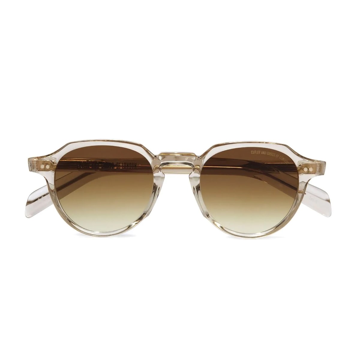 Shop Cutler And Gross Gr06 03 Sand Crystal Sunglasses In Beige