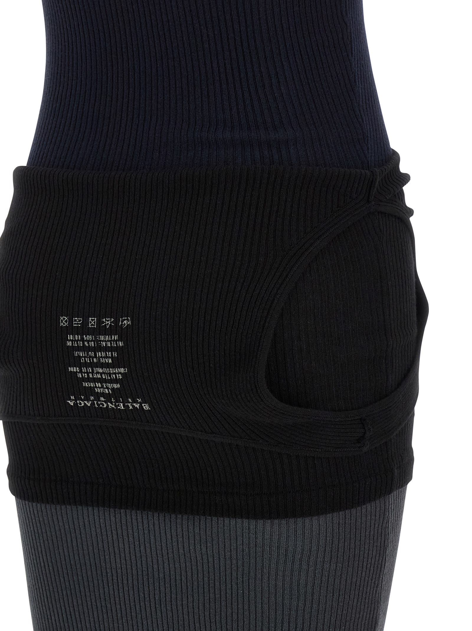 Balenciaga Black Upside Down Dress In Black