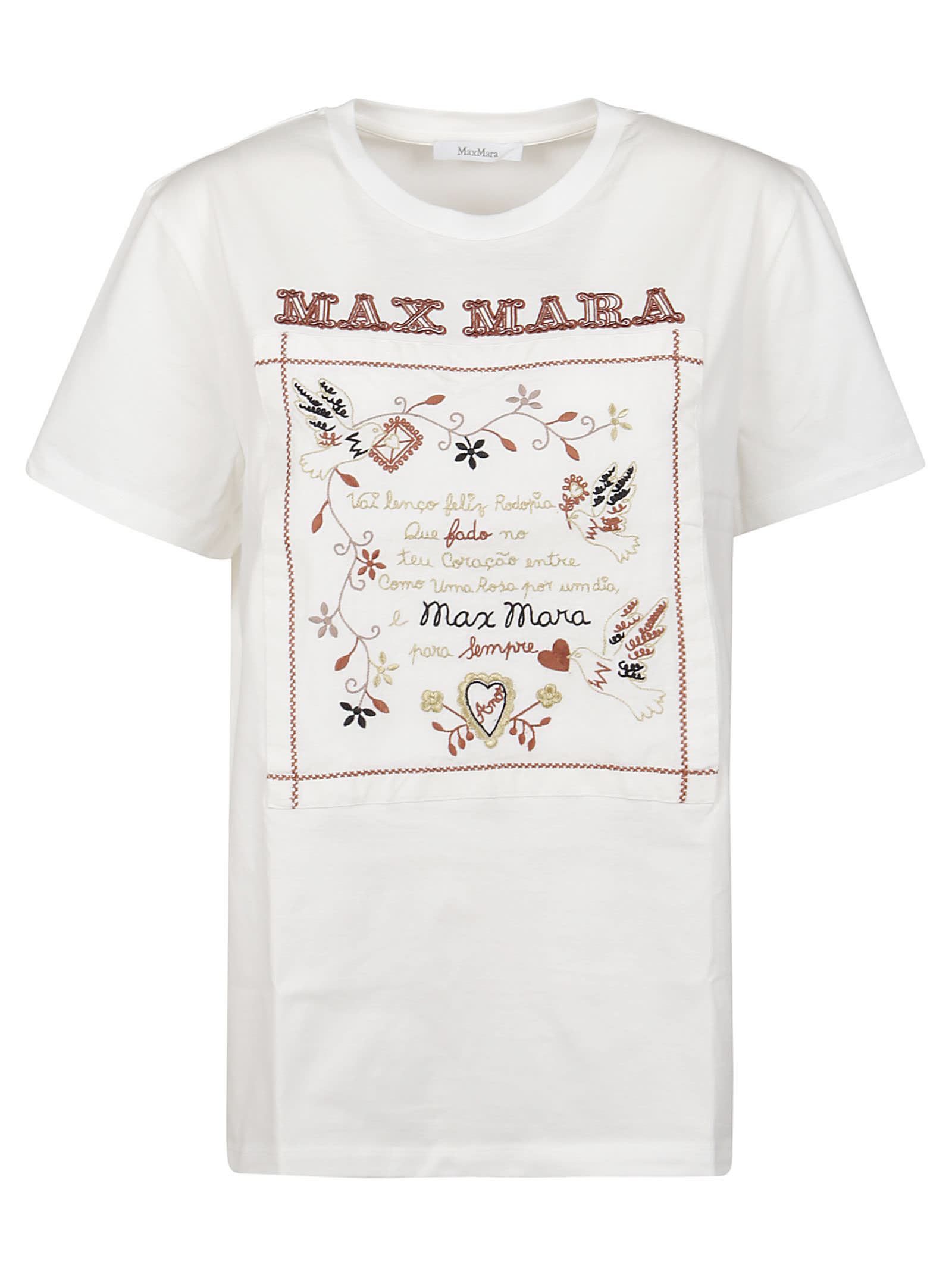 Shop Max Mara Tshirt T-shirt In Bianco