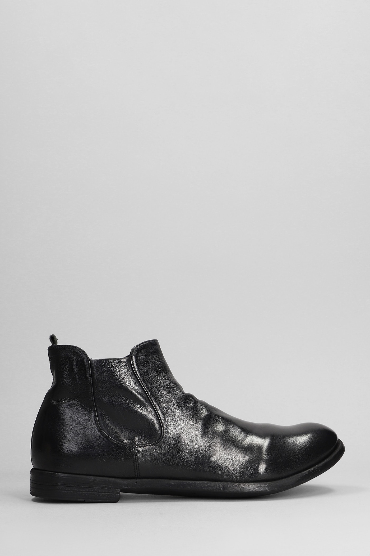 Officine Creative Arc -514 Ankle Boots In Black Leather