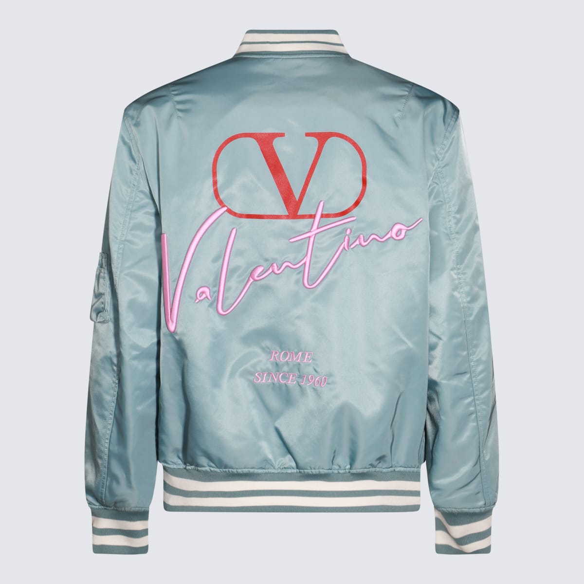 Shop Valentino Light Blue Casual Jacket