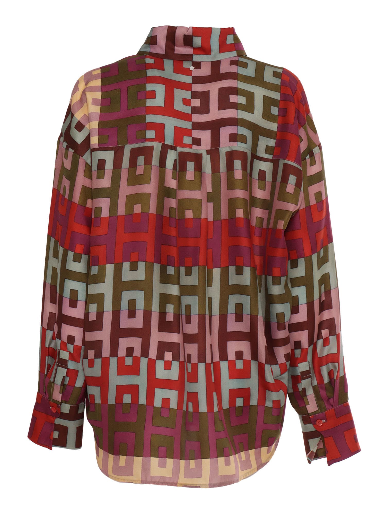 Lorena Antoniazzi Geometric Pattern Silk Shirt In Red