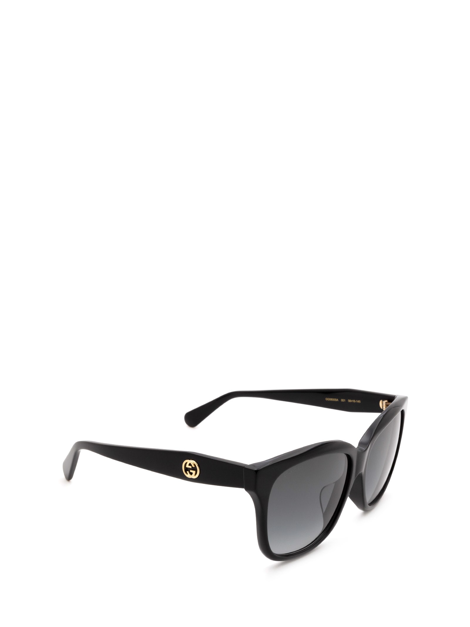 Shop Gucci Gg0800sa Black Sunglasses