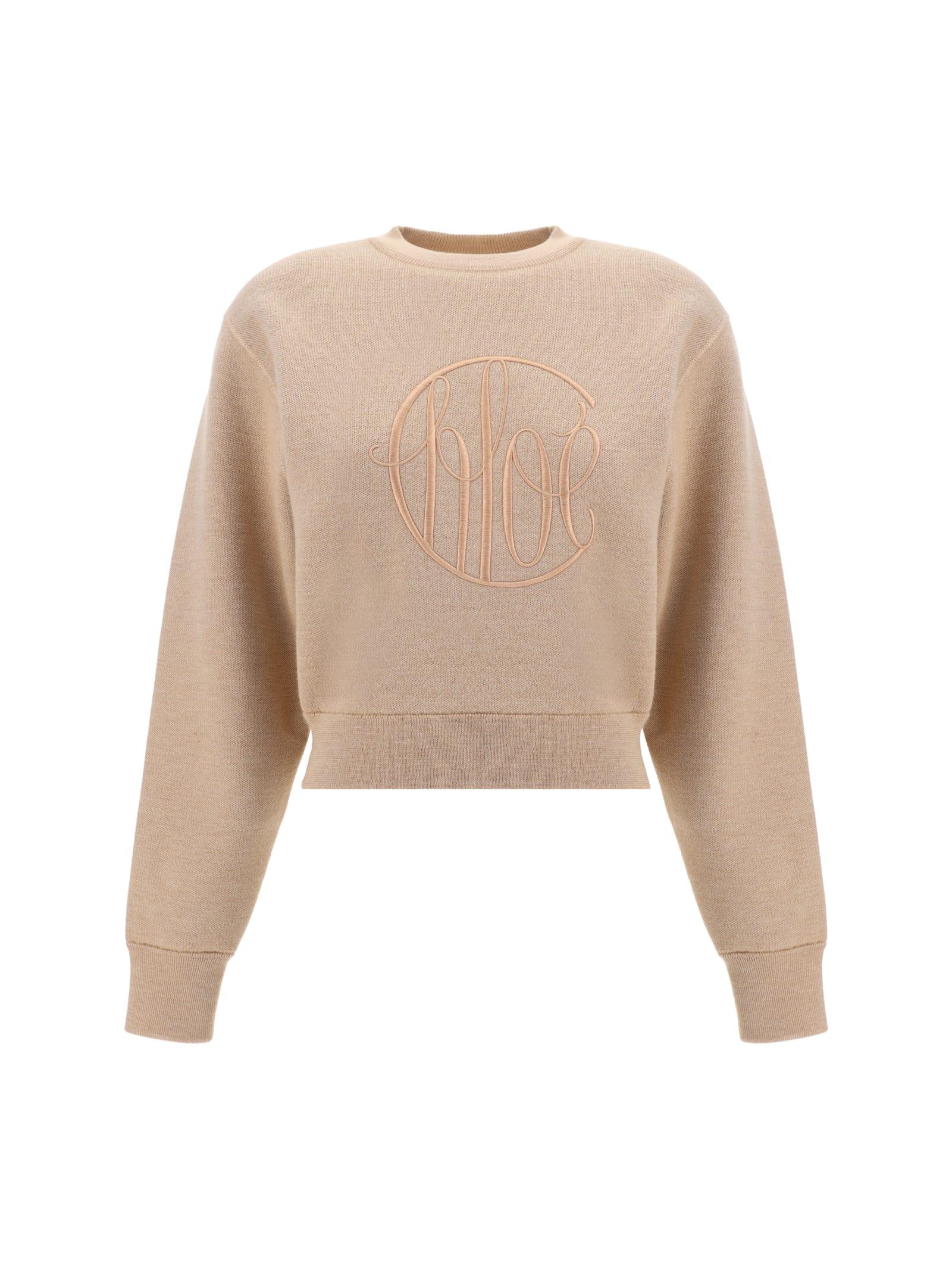 Shop Chloé Sweater In Straw Beige