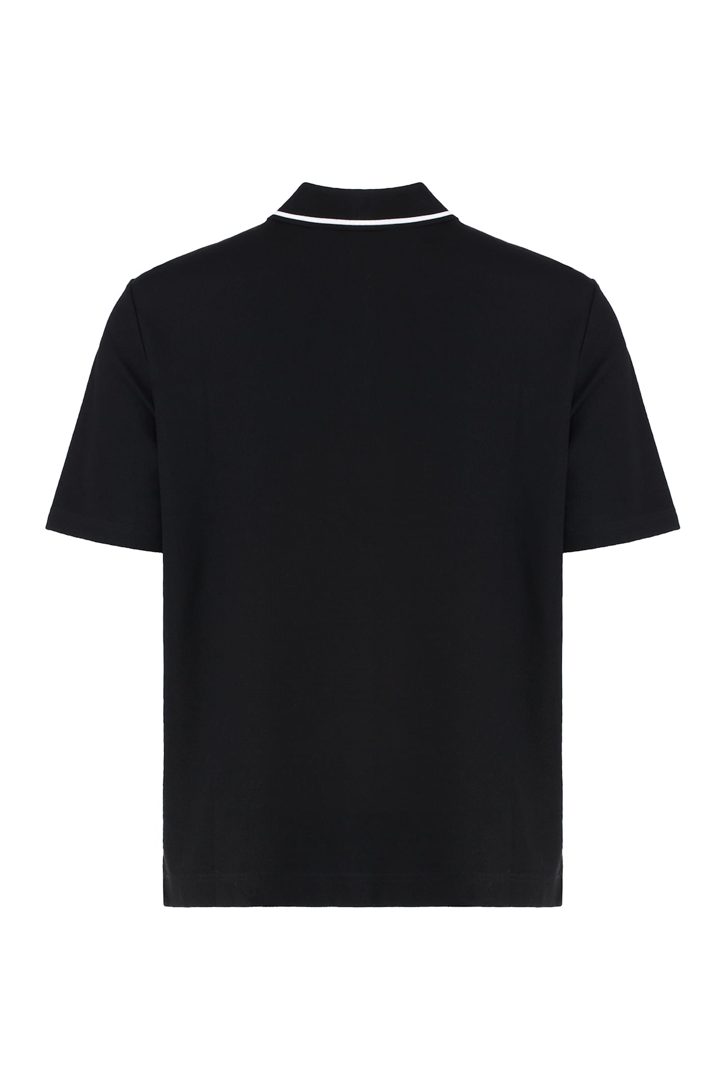 Dolce & Gabbana Polo Shirt In Piqué De Coton In Black