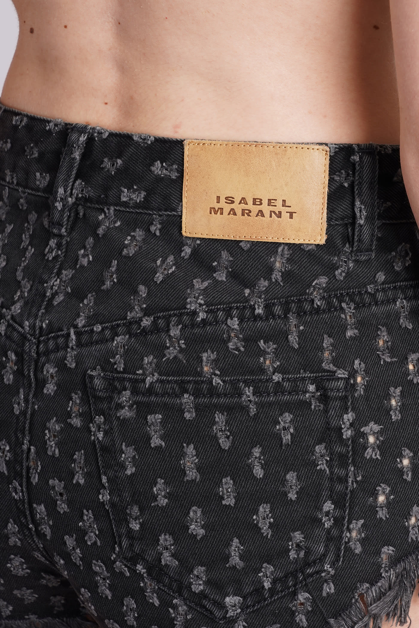 Shop Isabel Marant Aneida Shorts In Black Cotton