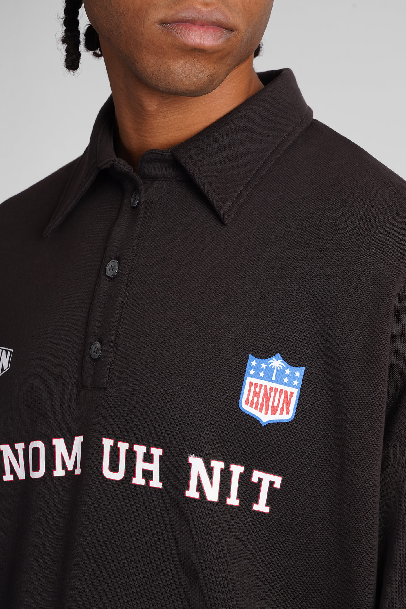 Shop Ih Nom Uh Nit Polo In Brown Cotton