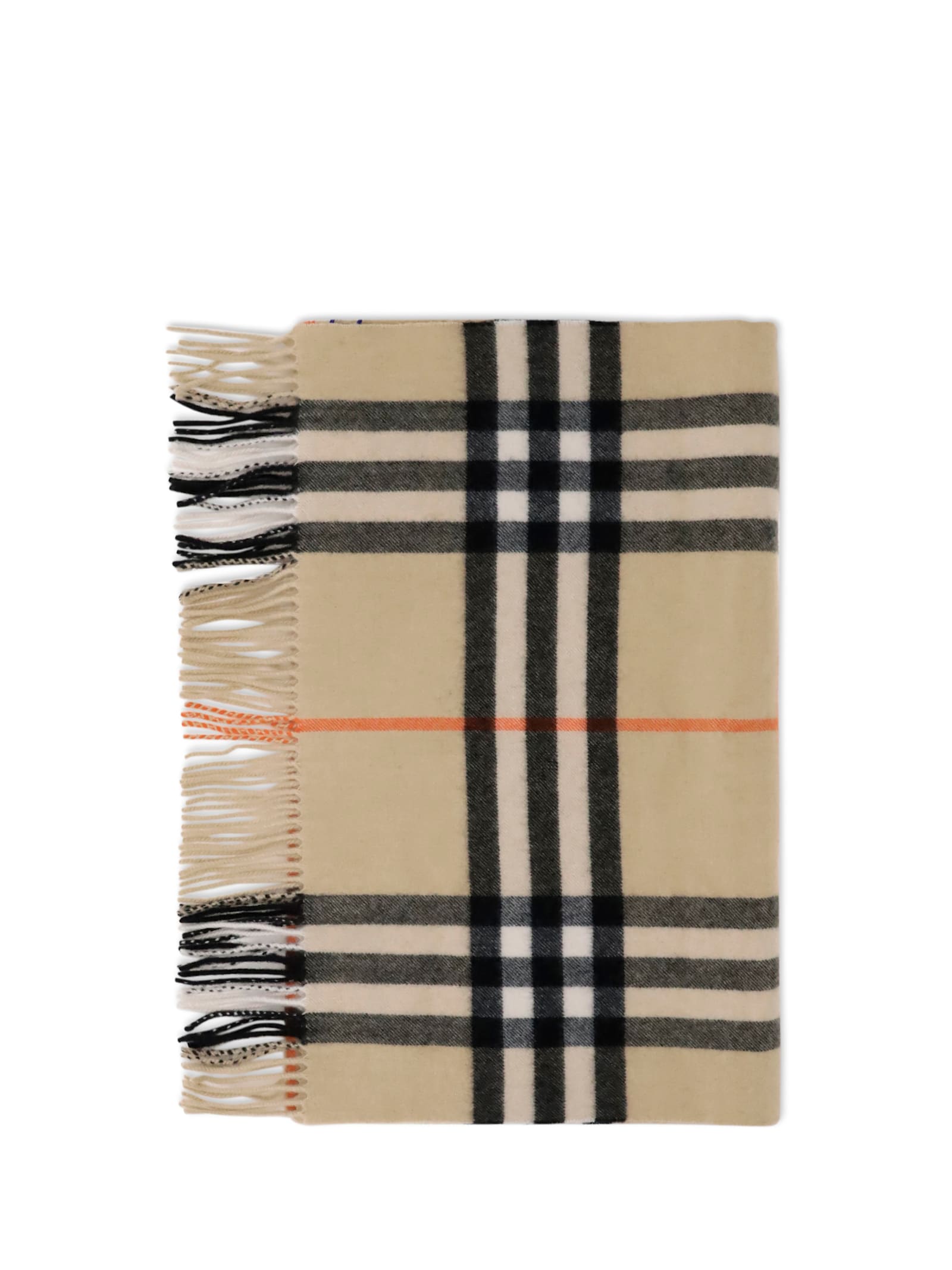 Burberry Wide Check Cashmere Scarf In Multi