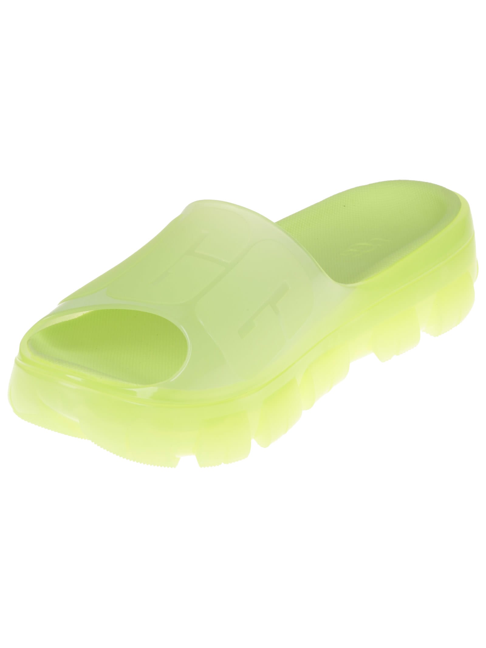 Shop Ugg Jella Clear Slide In Pale Chartreuse