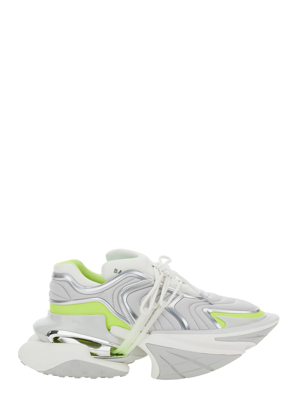 Shop Balmain Unicorn White Low Top Sneakers In Neoprene And Leather Man